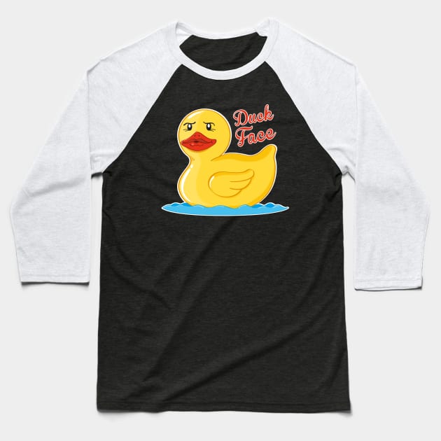 Duck face with a duck Baseball T-Shirt by madebystfn